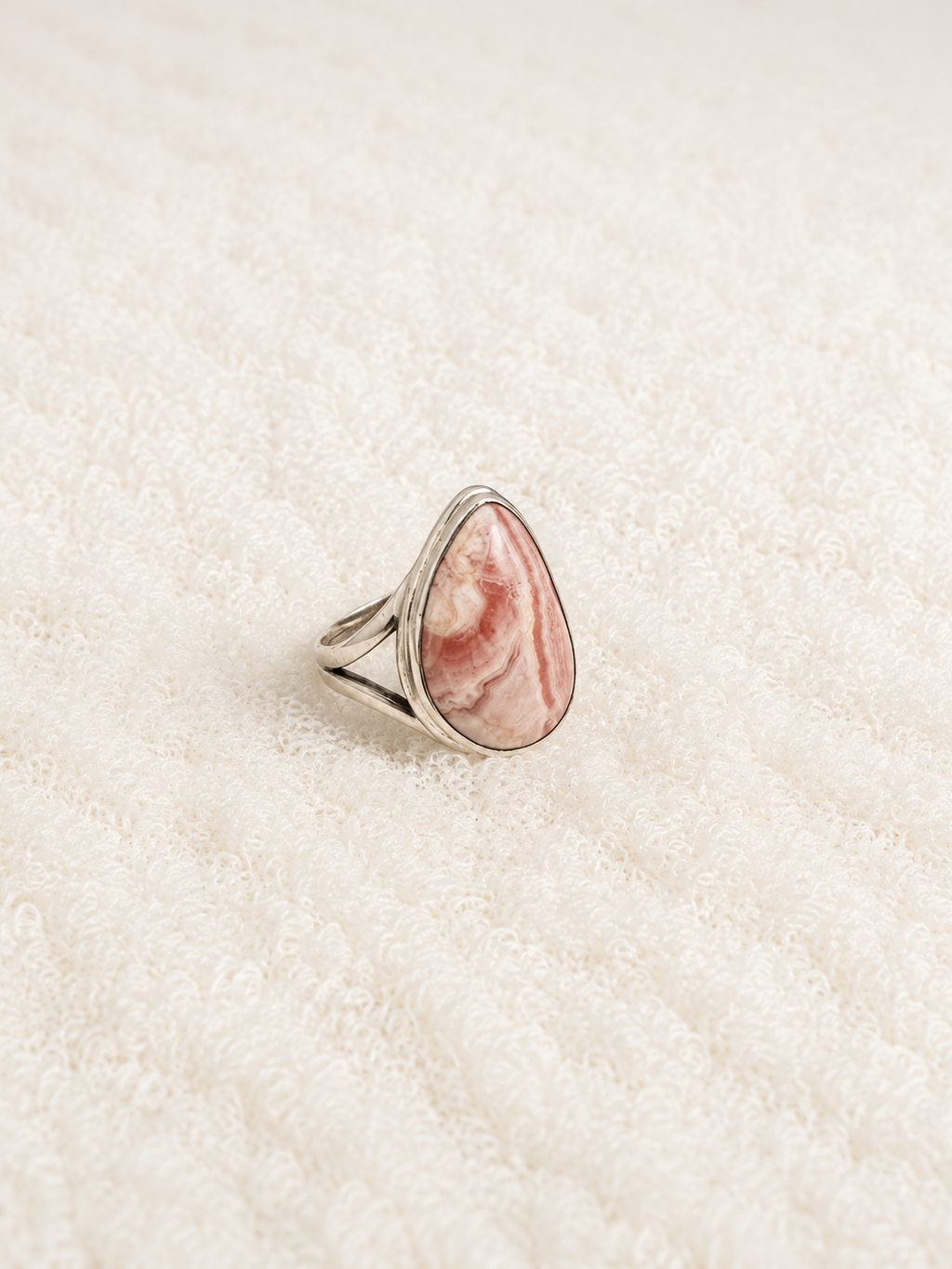 Rhodochrosite ring
