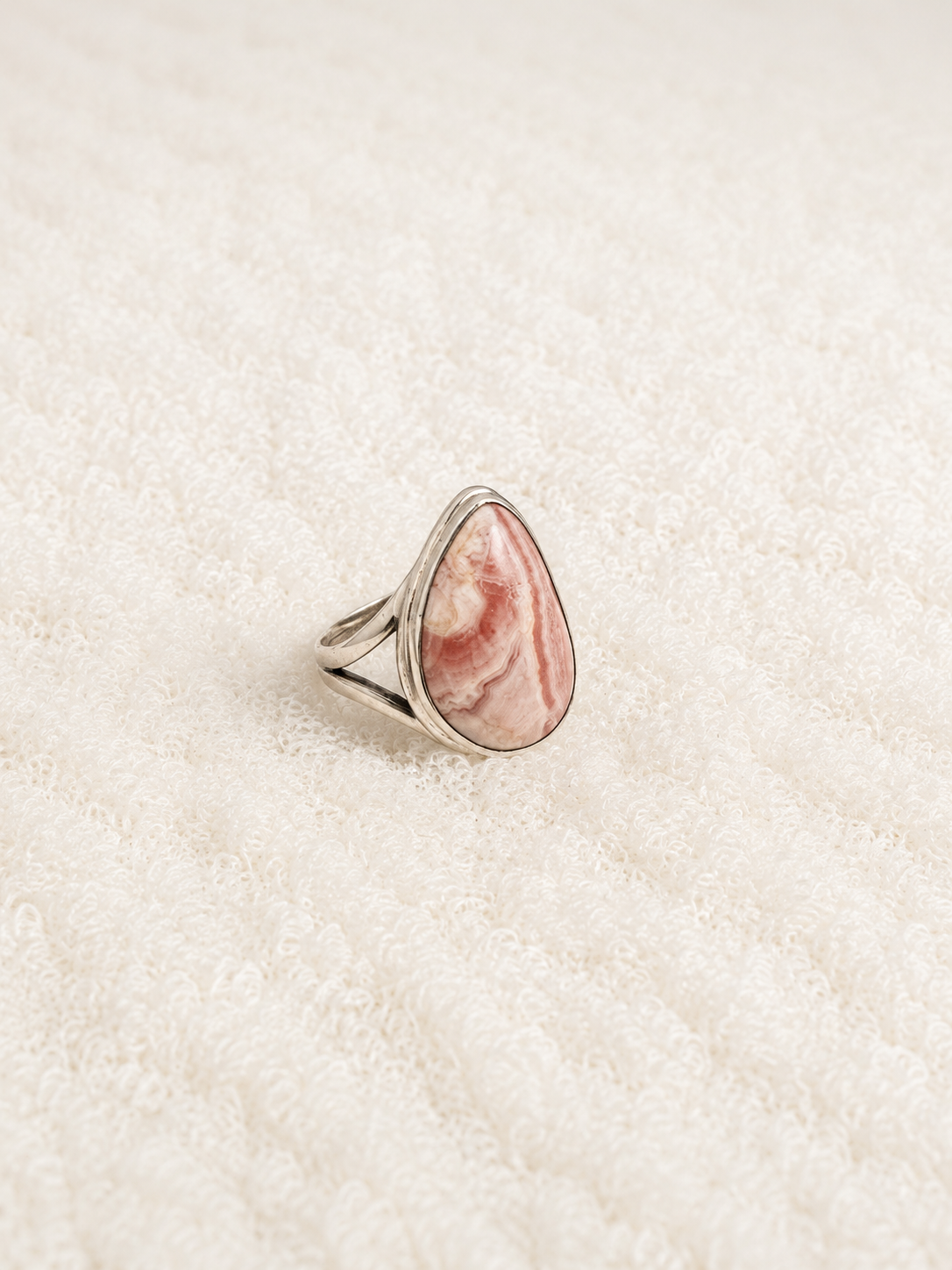 Rhodochrosite ring