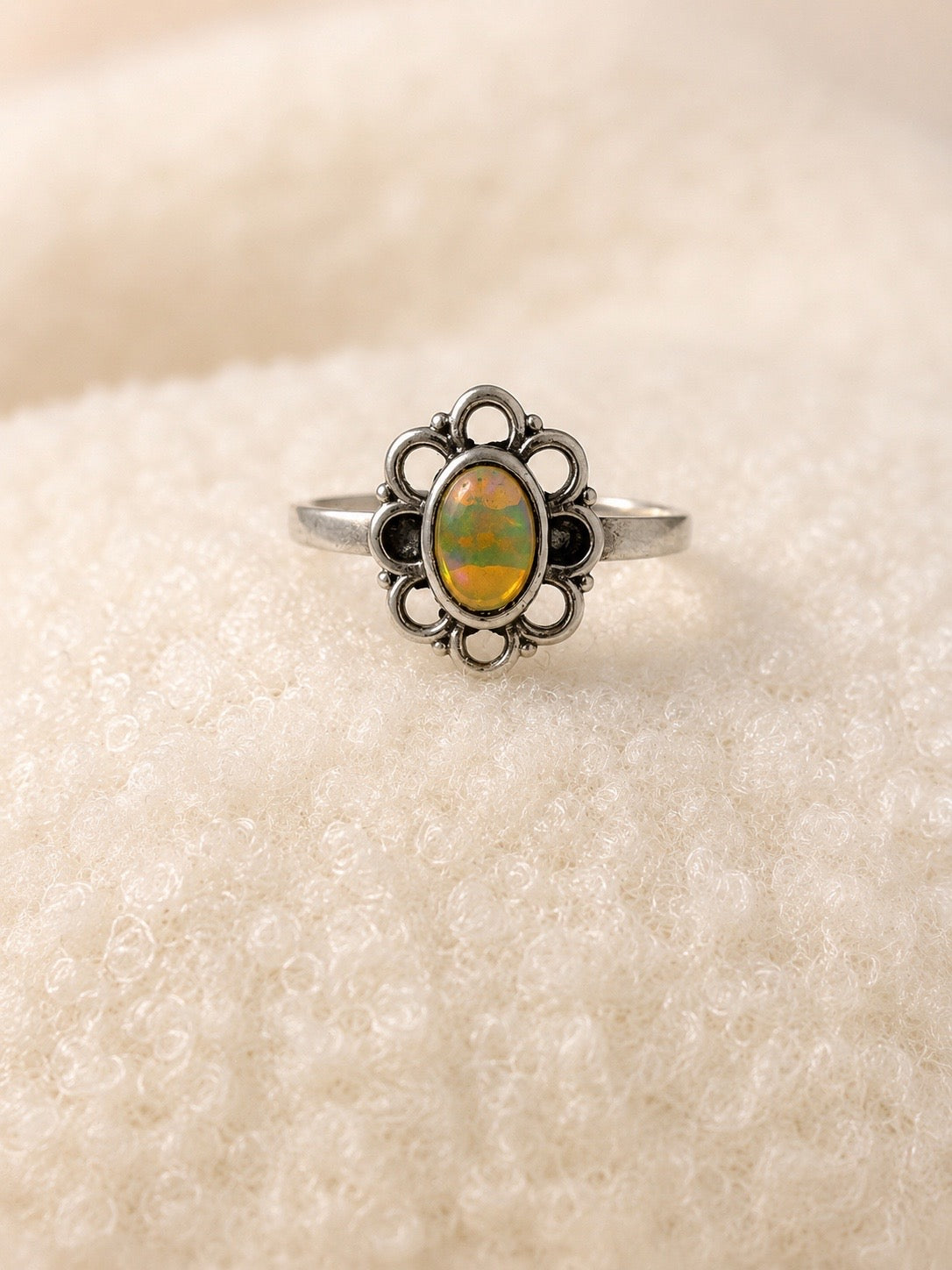Flower Opal ring