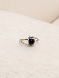 Black agate ring