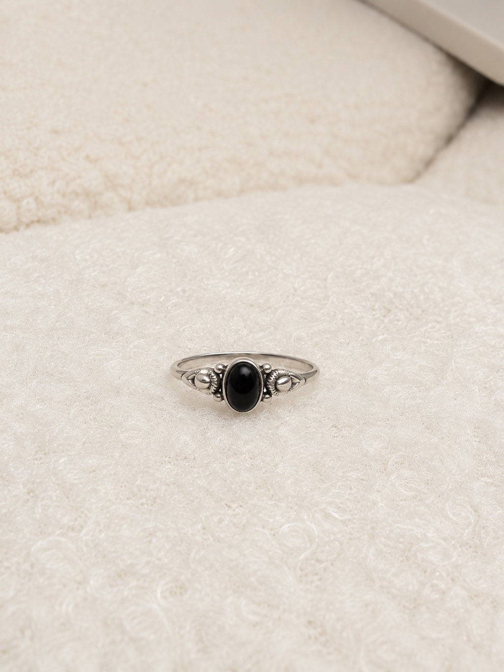 Black agate ring