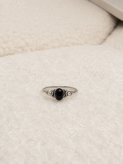 Black agate ring
