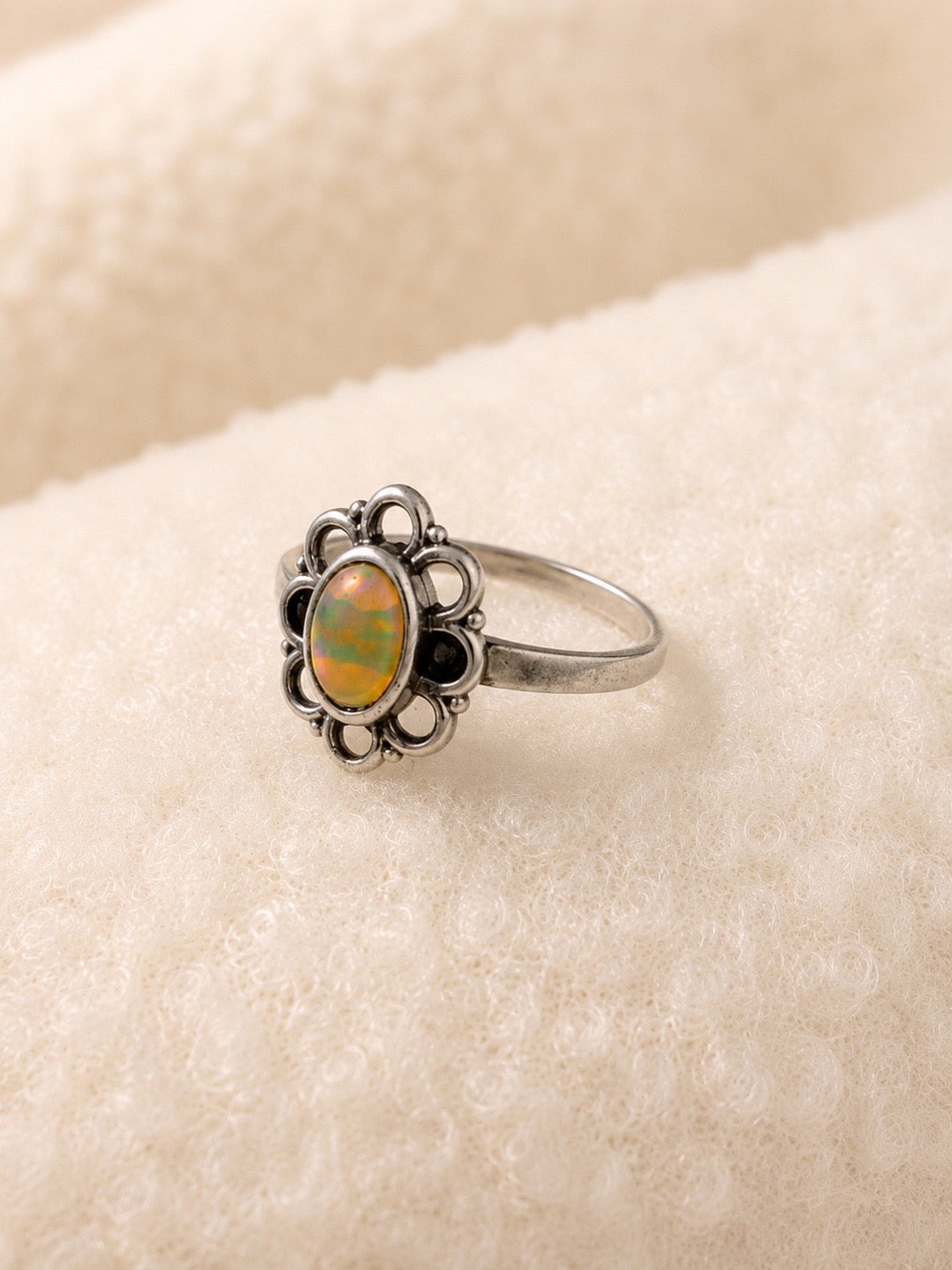 Flower Opal ring