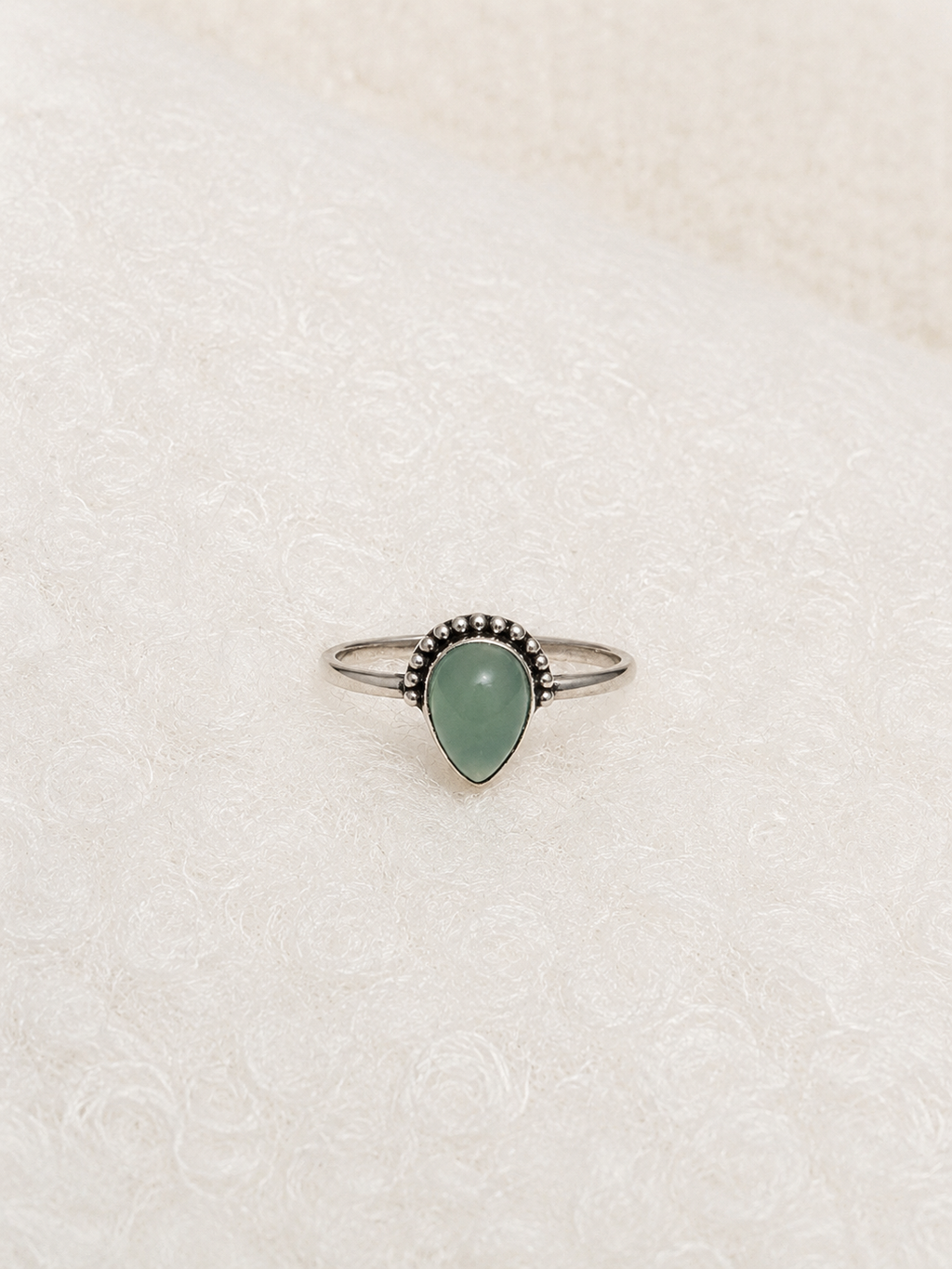 Green agate ring