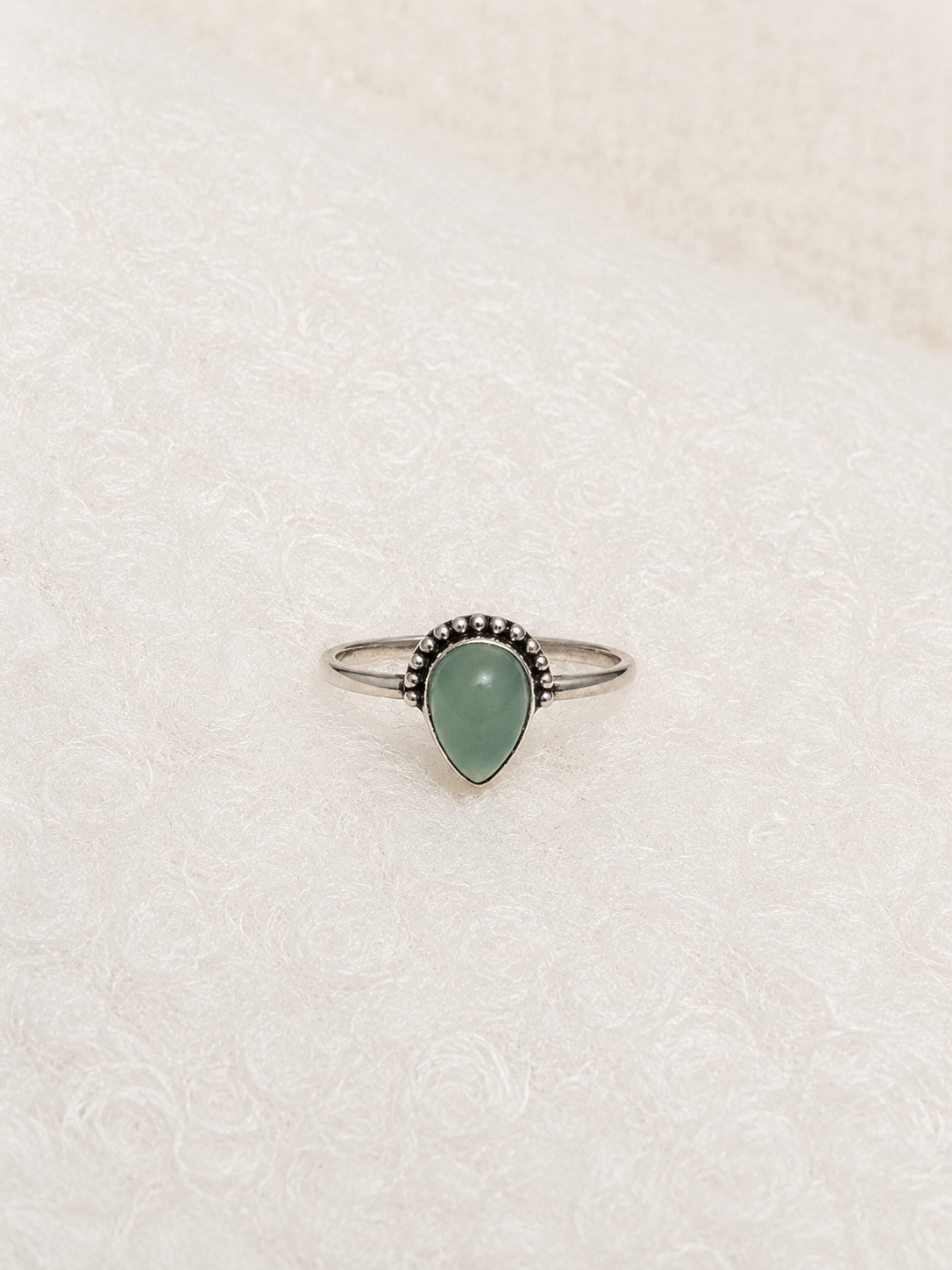 Green agate ring
