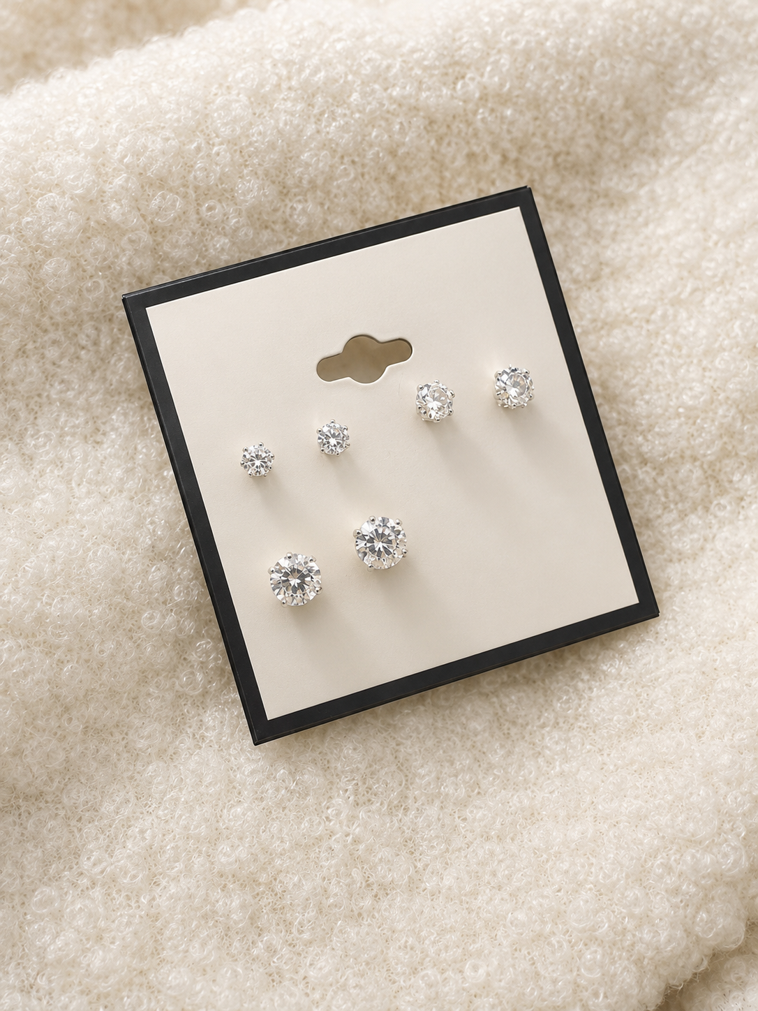 Sparkly Zirconia Earring Set