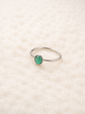 Green agate ring