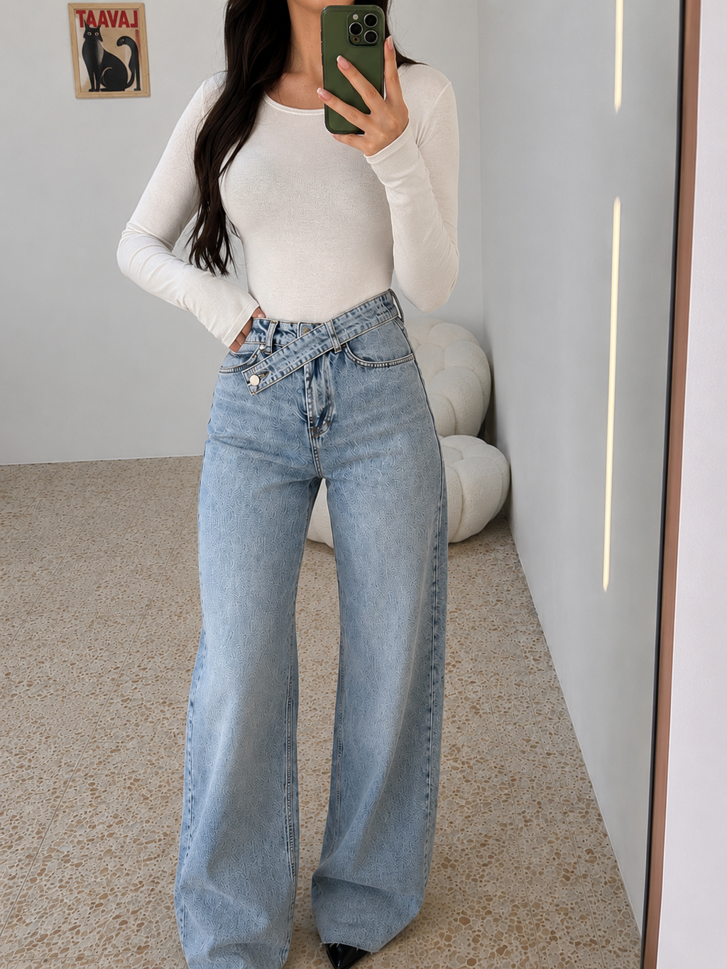 Belted Jeans
