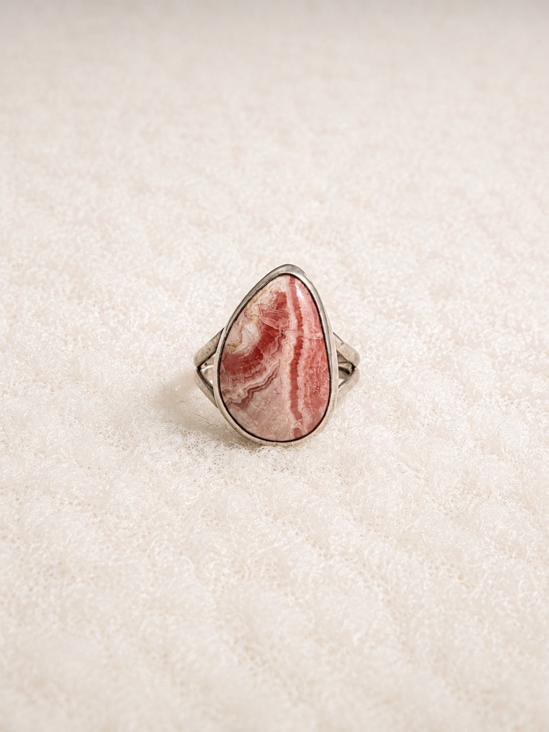 Rhodochrosite ring