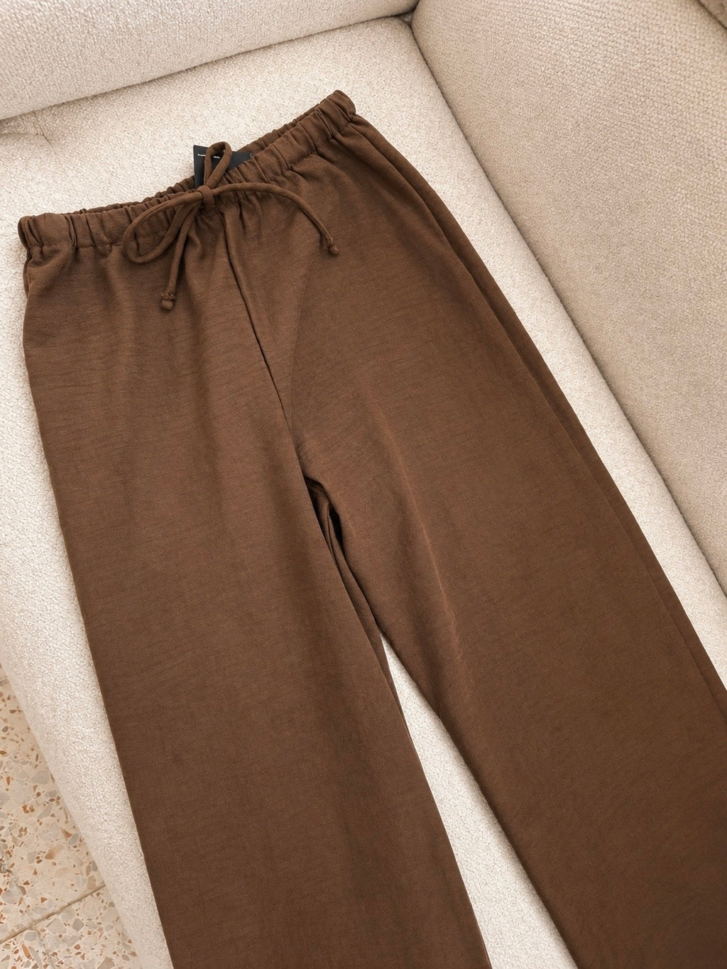 Brown linen pants