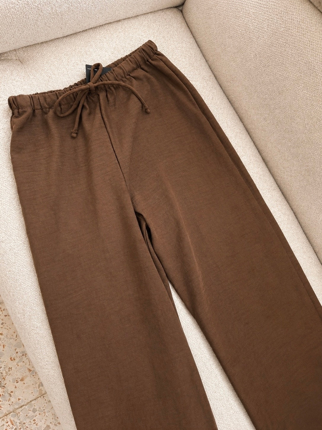 Brown linen pants