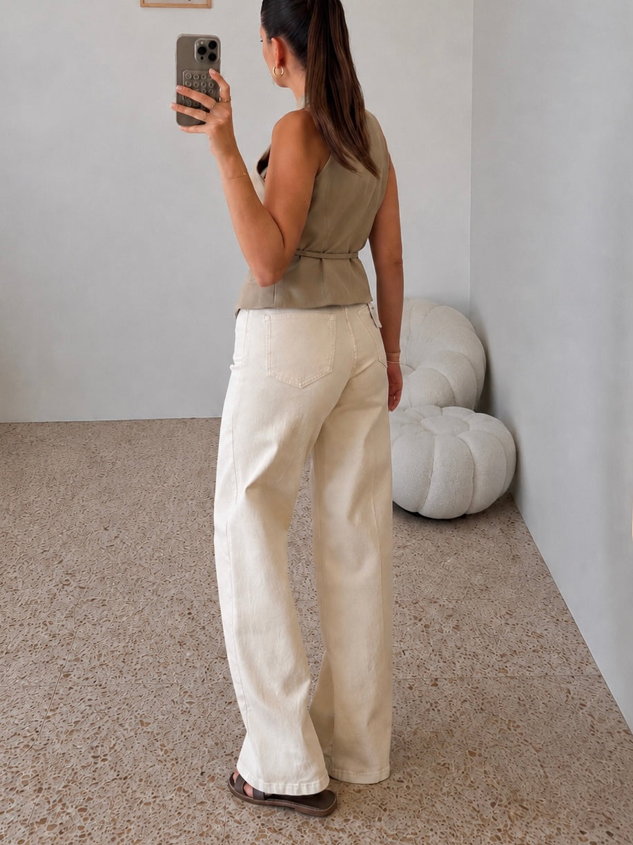 Beige Jeans