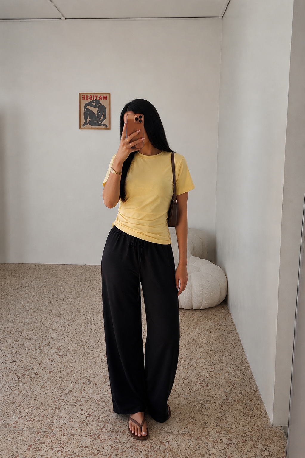 Black linen pants