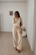 Off white linen pants