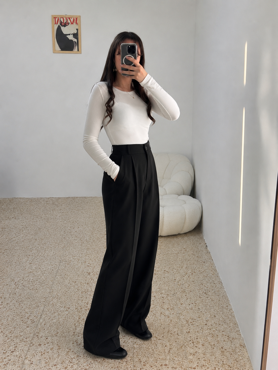 Black Wide-leg pants