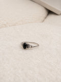Black agate ring