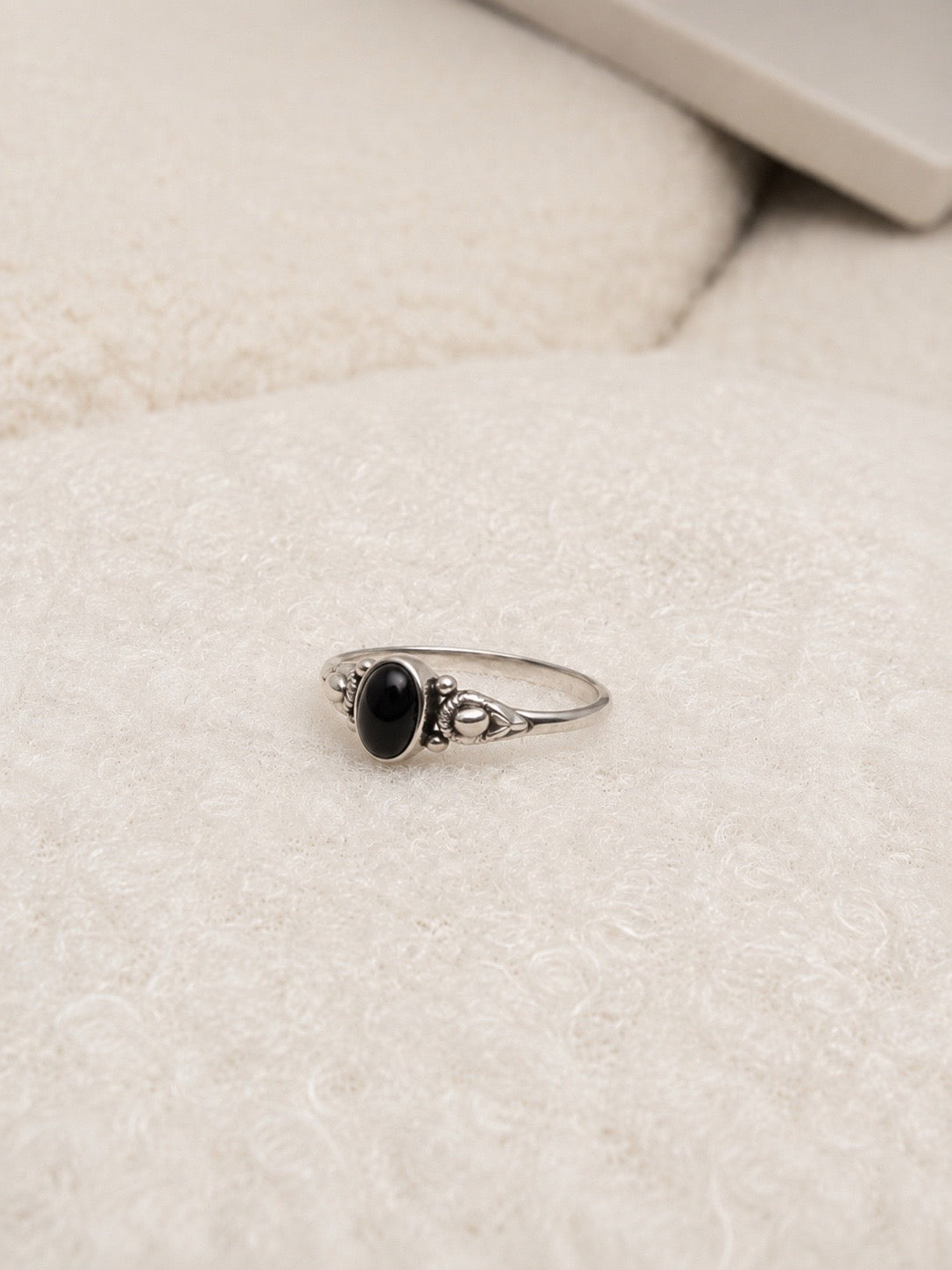 Black agate ring
