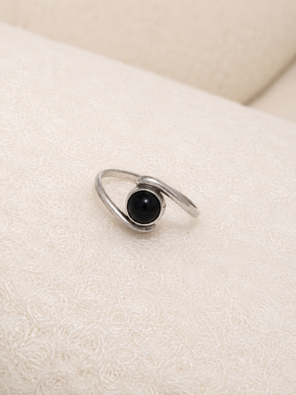 Black agate ring