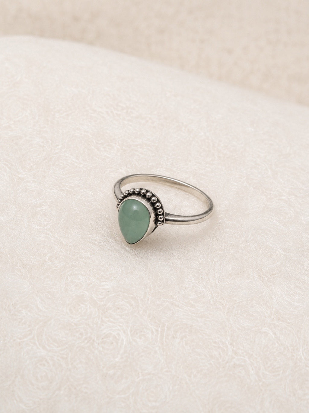 Green agate ring