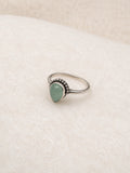Green agate ring