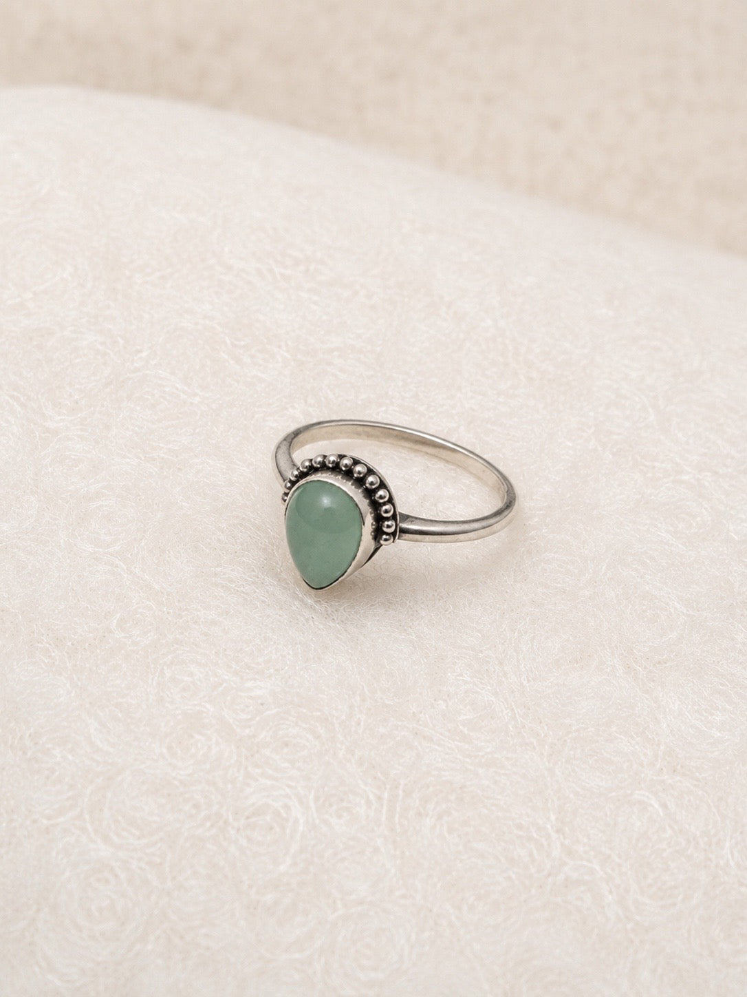 Green agate ring