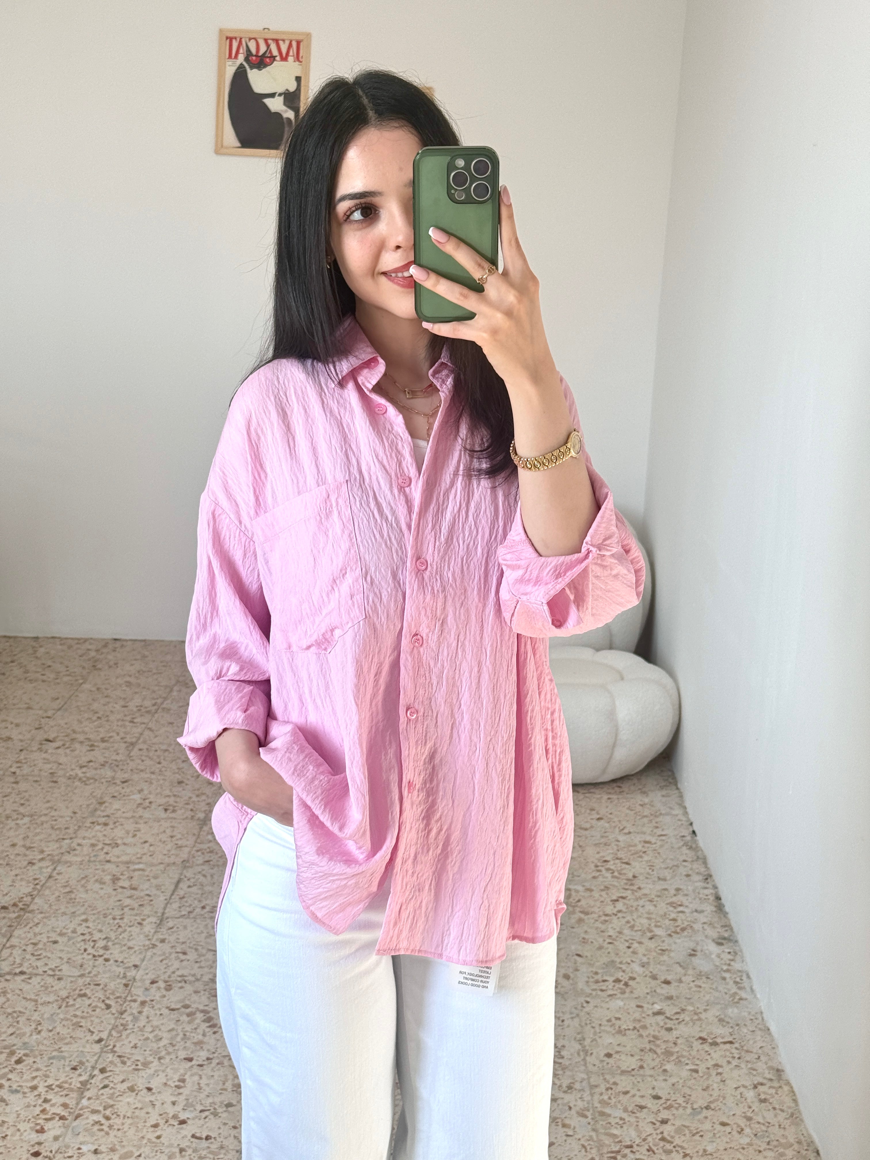 Pink Oversized Shirt