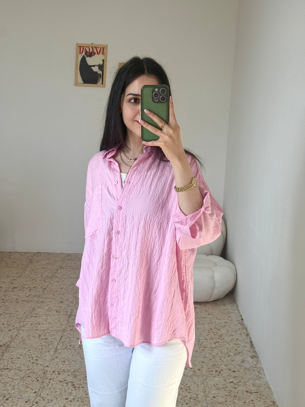 Pink Oversized Shirt