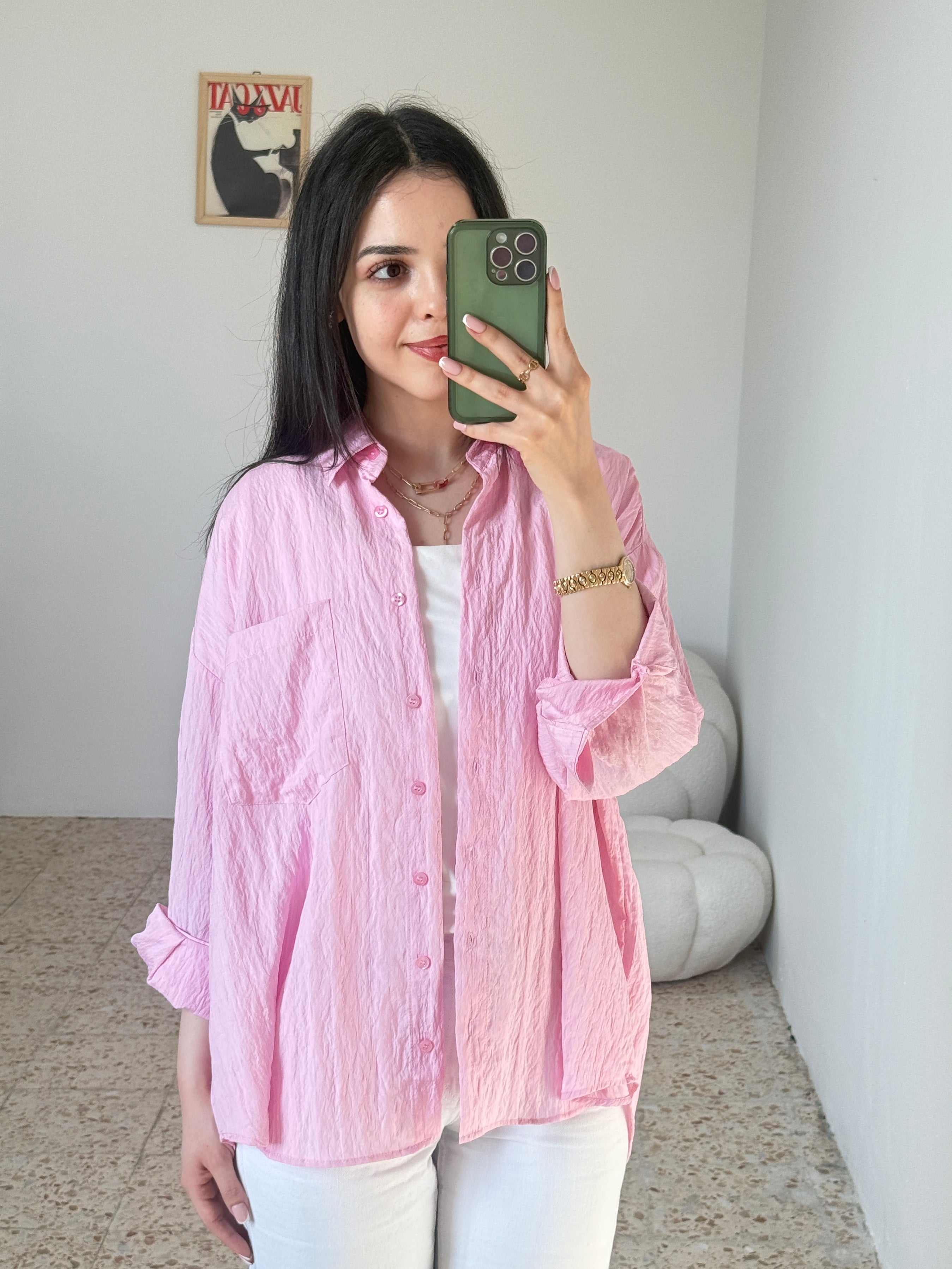 Pink Oversized Shirt